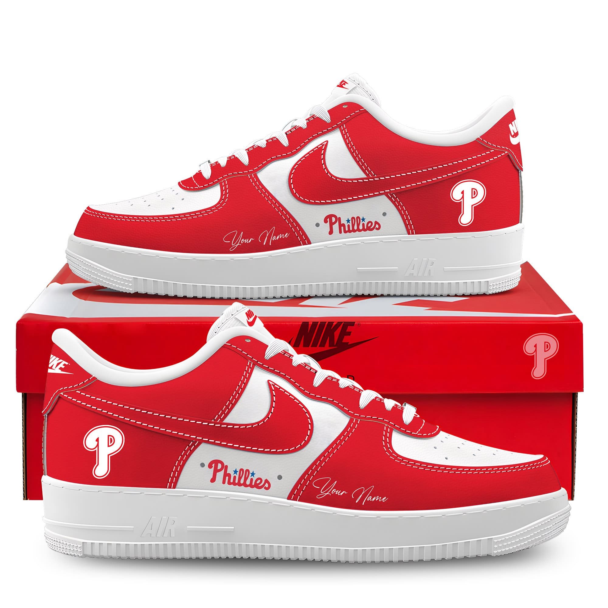 JWFancy Philadelphia Phillies Air Low-Top Sneakers Shoes For Men And Women