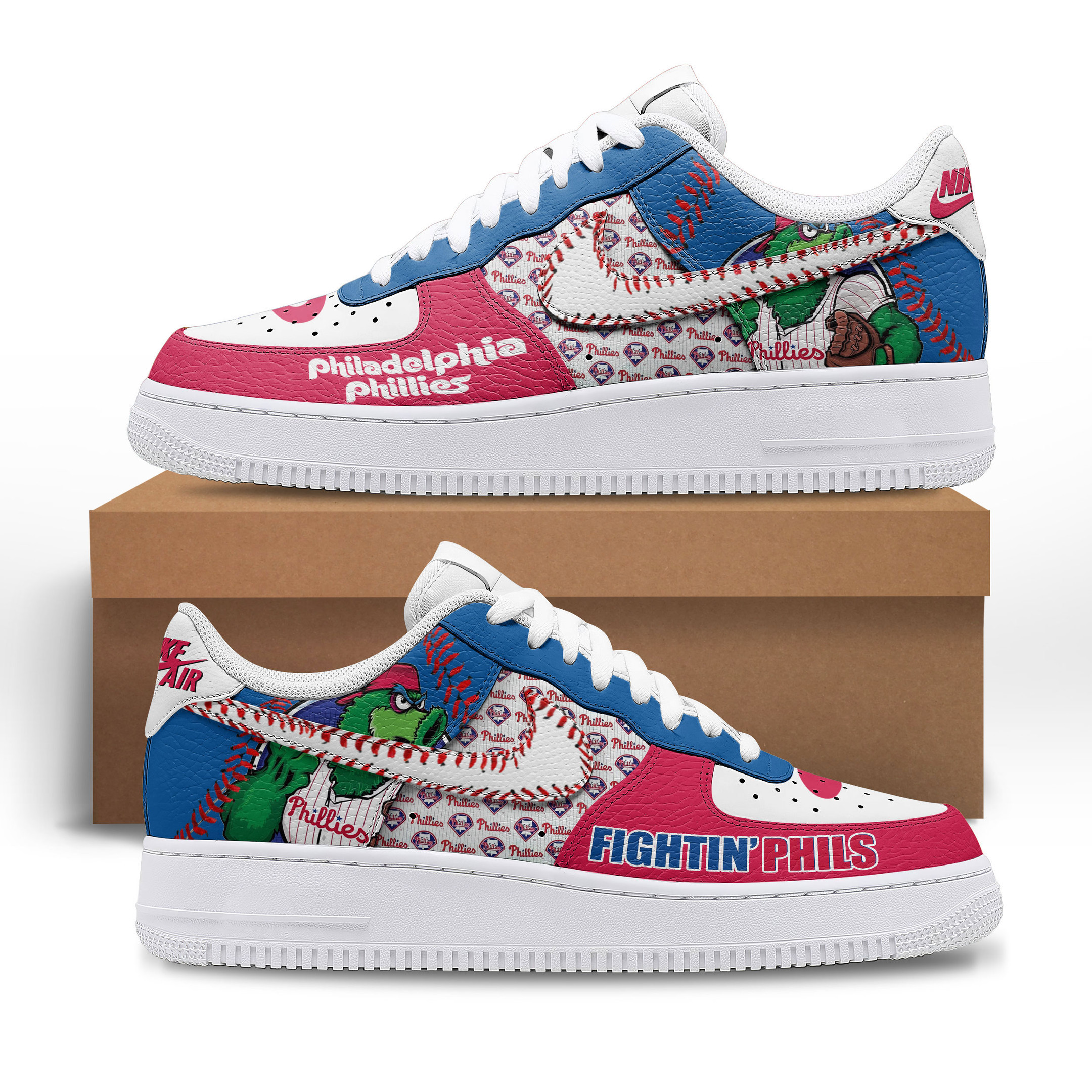 JWFancy Philadelphia Phillies Air Low-Top Sneakers Shoes For Men And Women