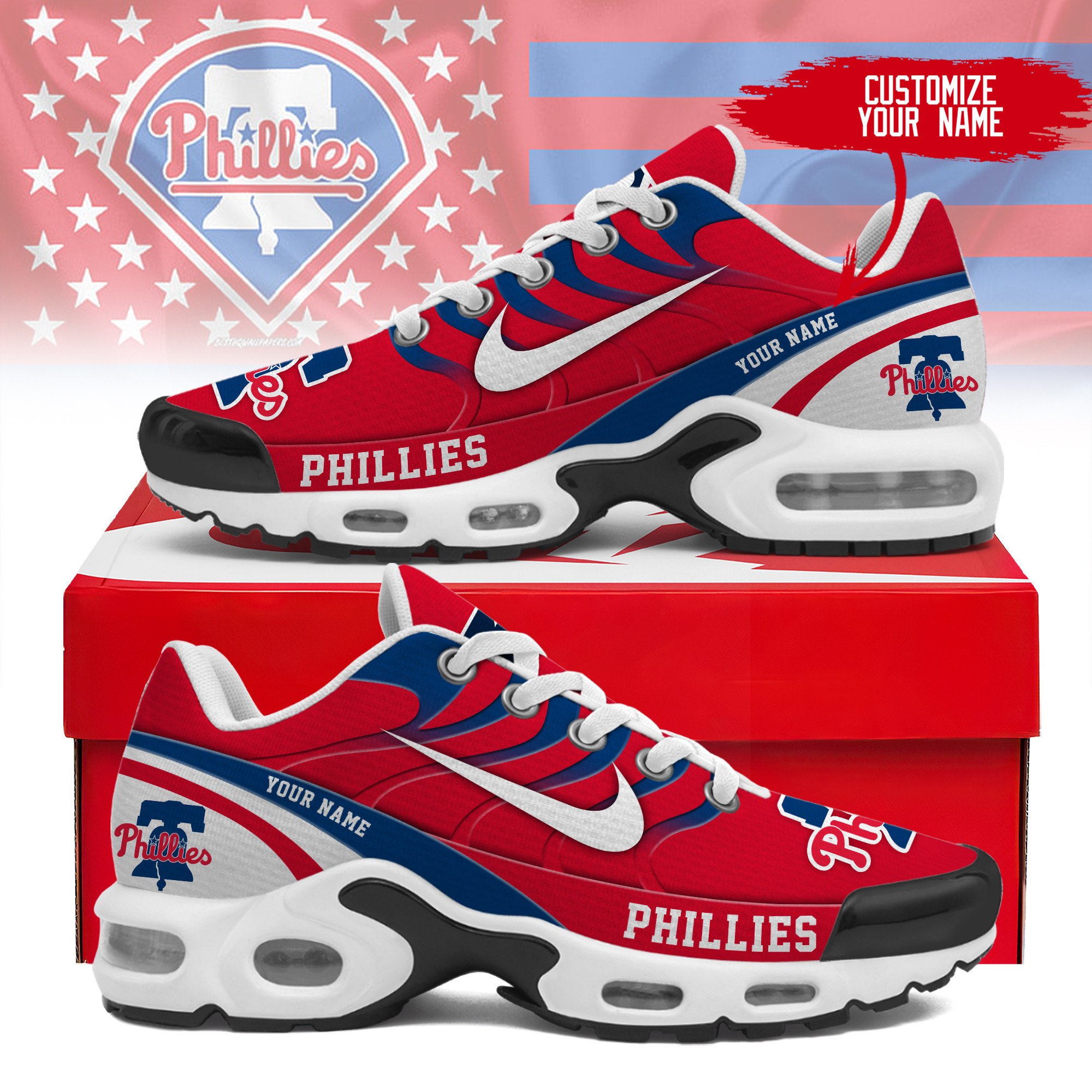 JWFancy Philadelphia Phillies TN Shoes Sneakers For Men And Women