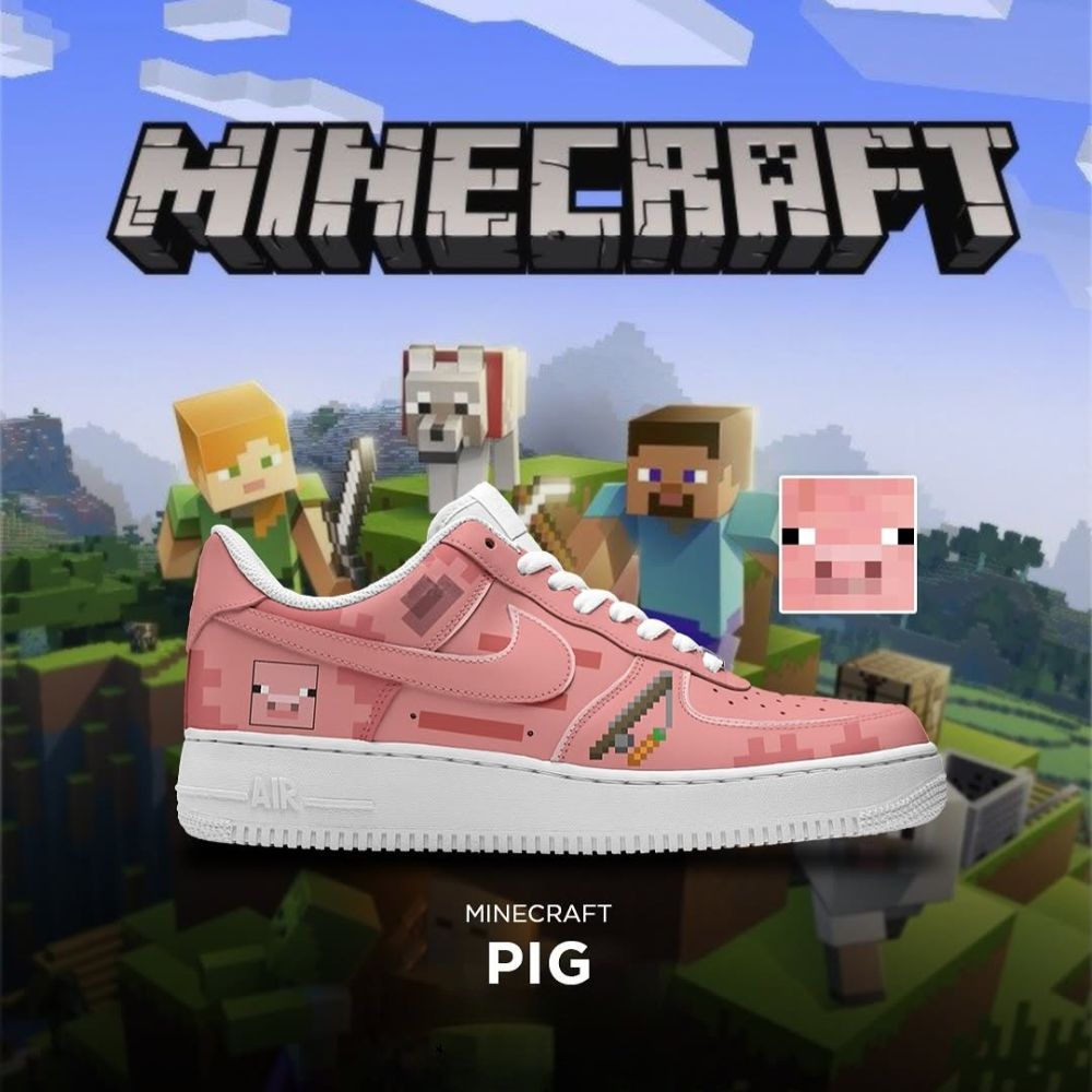 JWFancy Pig Mine Craft Air Low-Top Sneakers Shoes For Men And Women