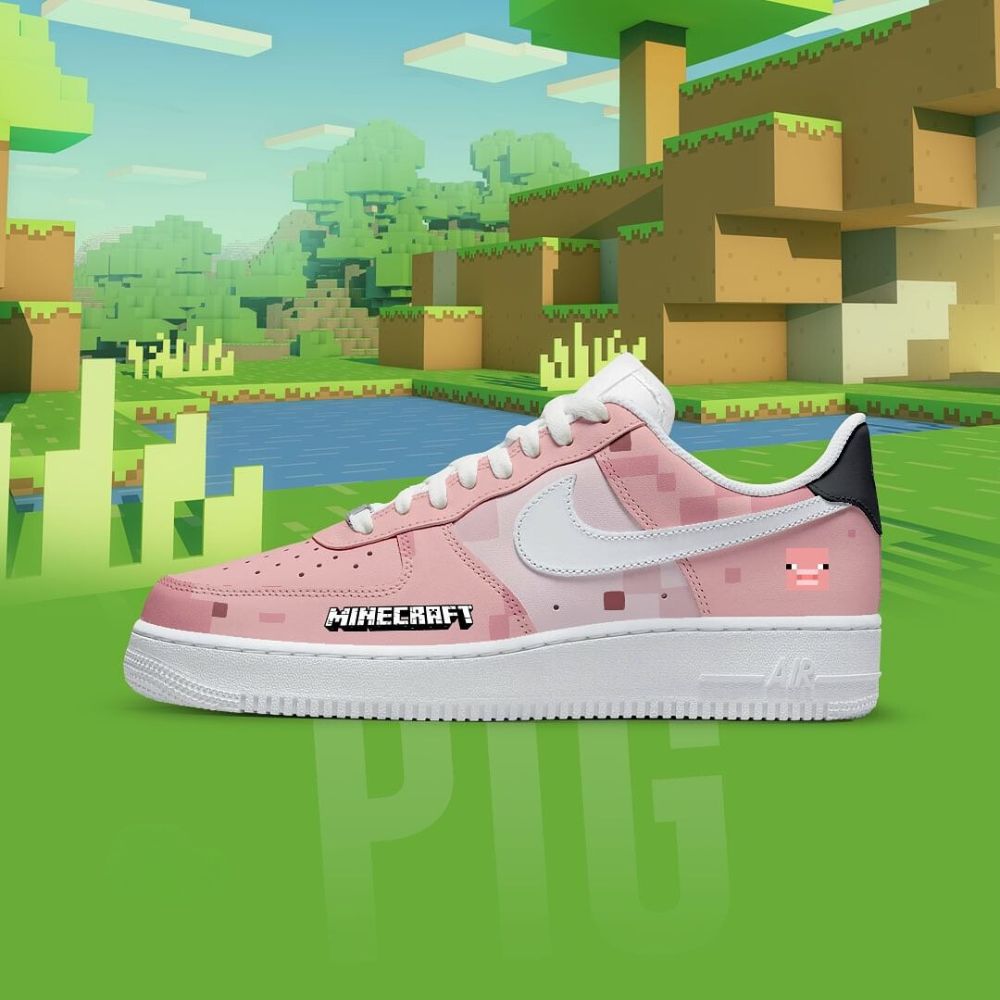 JWFancy Pig Minecraft Air Low-Top Sneakers Shoes For Men And Women