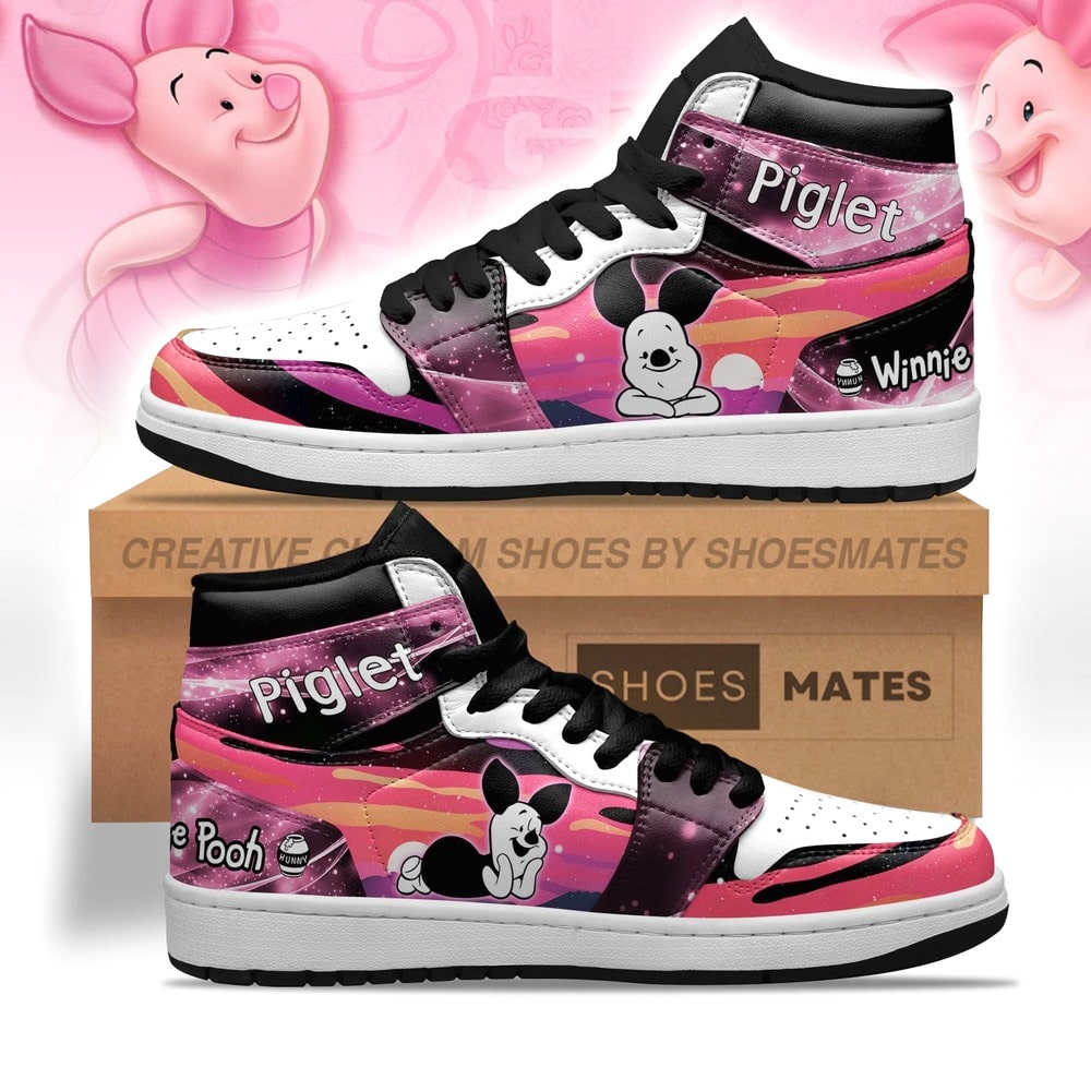 JWFancy Piglet Winnie Pooh AJ1 High Sneakers Shoes For Men And Women