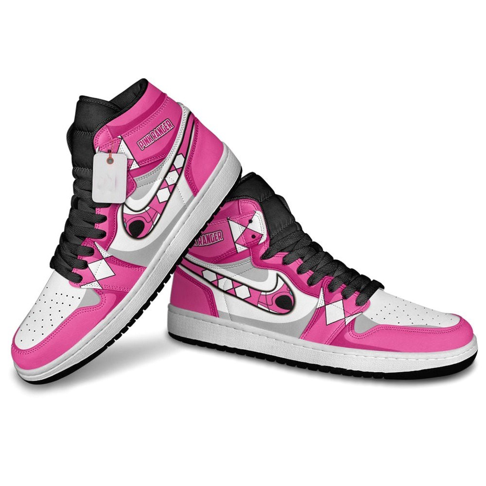 JWFancy Pink Ranger AJ1 High Sneakers Shoes For Men And Women