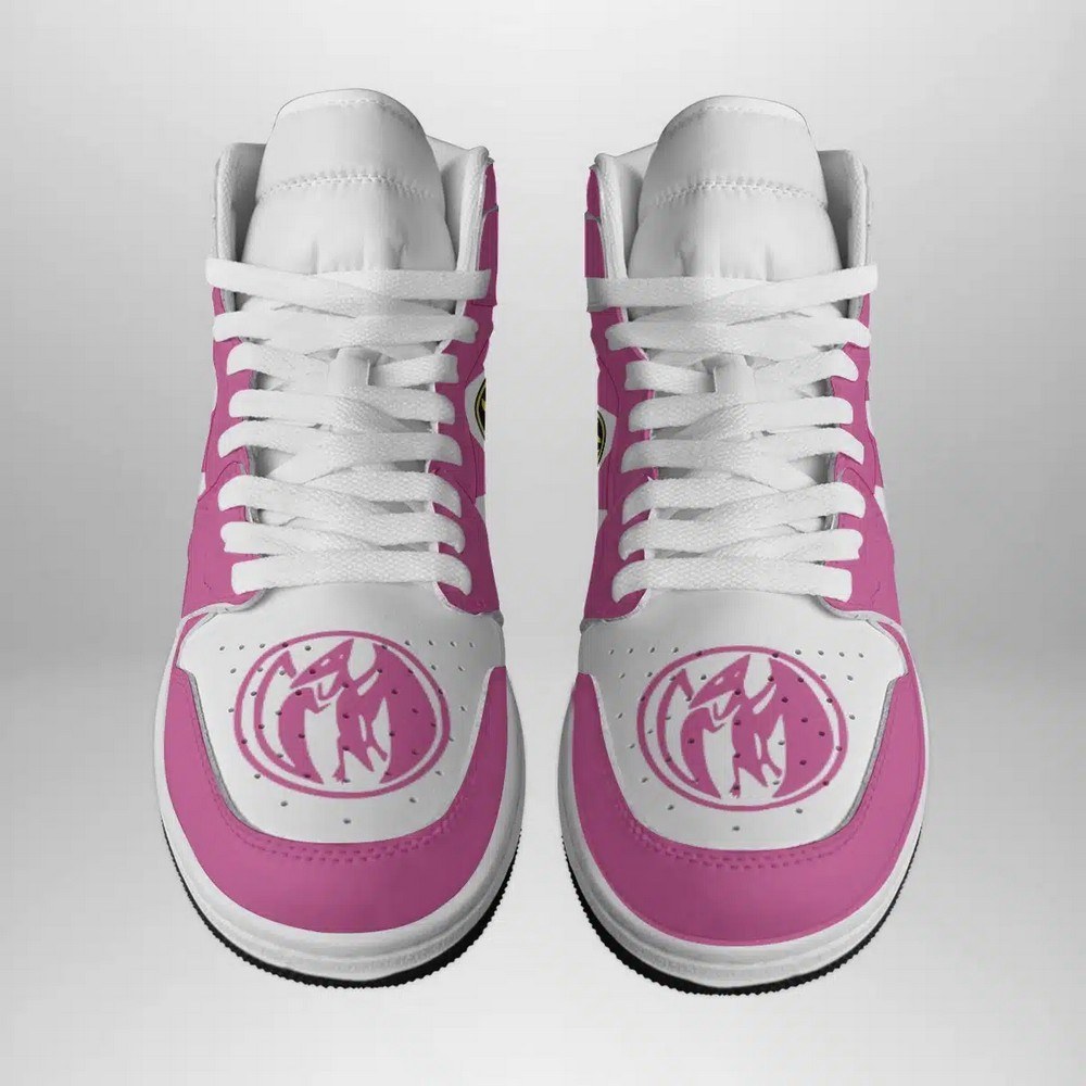 JWFancy Pink Ranger Mighty Morphin AJ1 High Sneakers Shoes For Men And Women