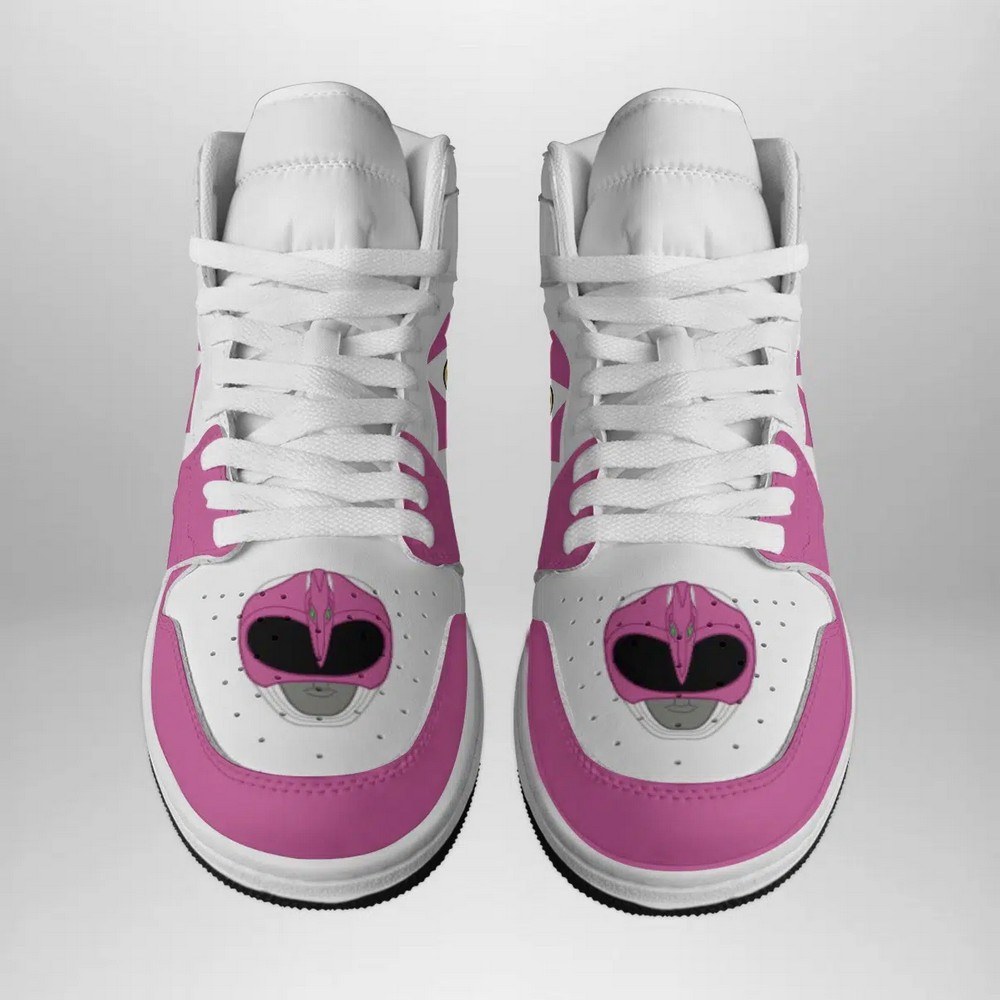 JWFancy Pink Ranger Mighty Morphin AJ1 High Sneakers Shoes For Men And Women