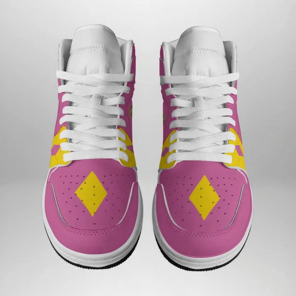 JWFancy Pink Ranger Ninjetti Power Rangers AJ1 High Sneakers Shoes For Men And Women