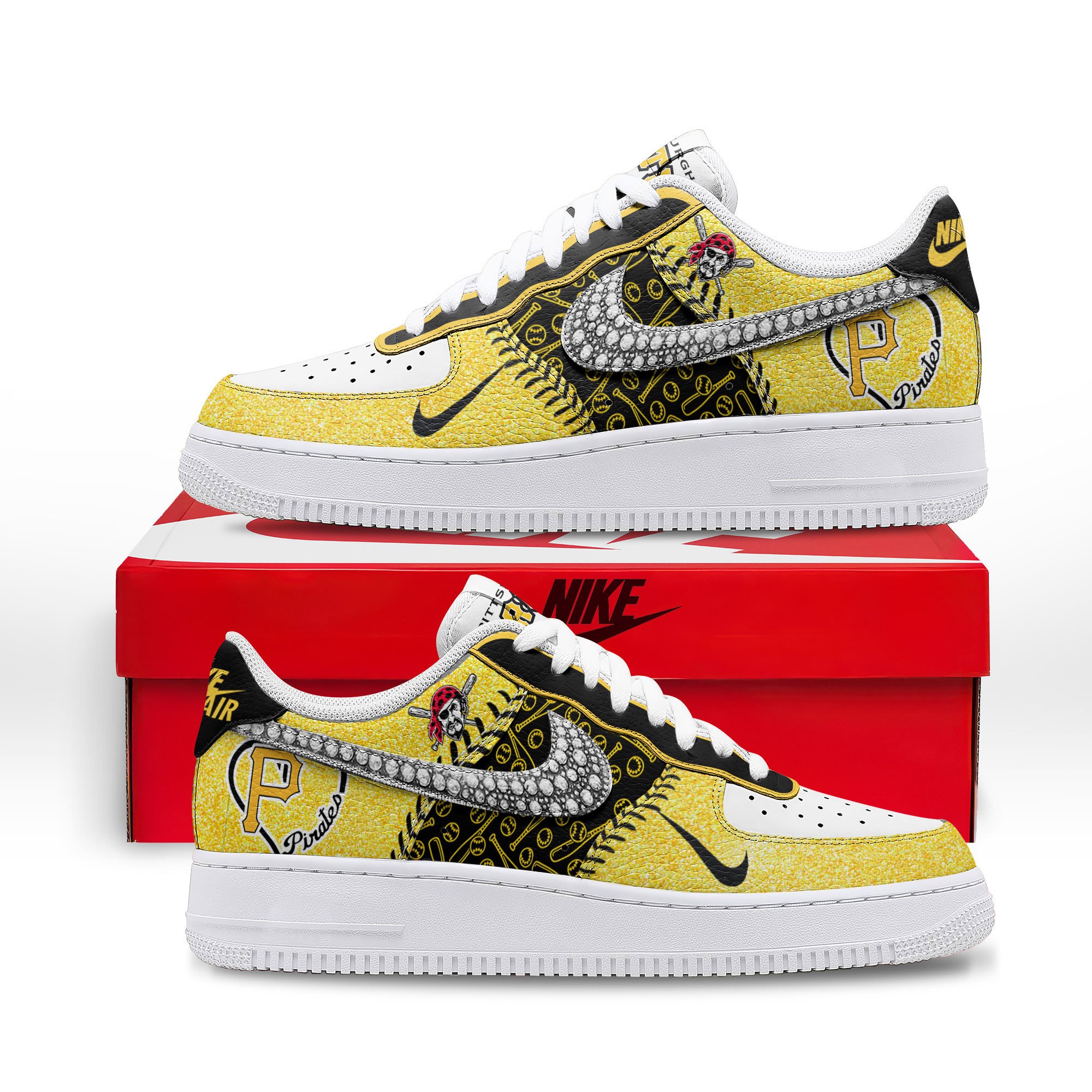 JWFancy Pittsburgh Pirates Air Low-Top Sneakers Shoes For Men And Women