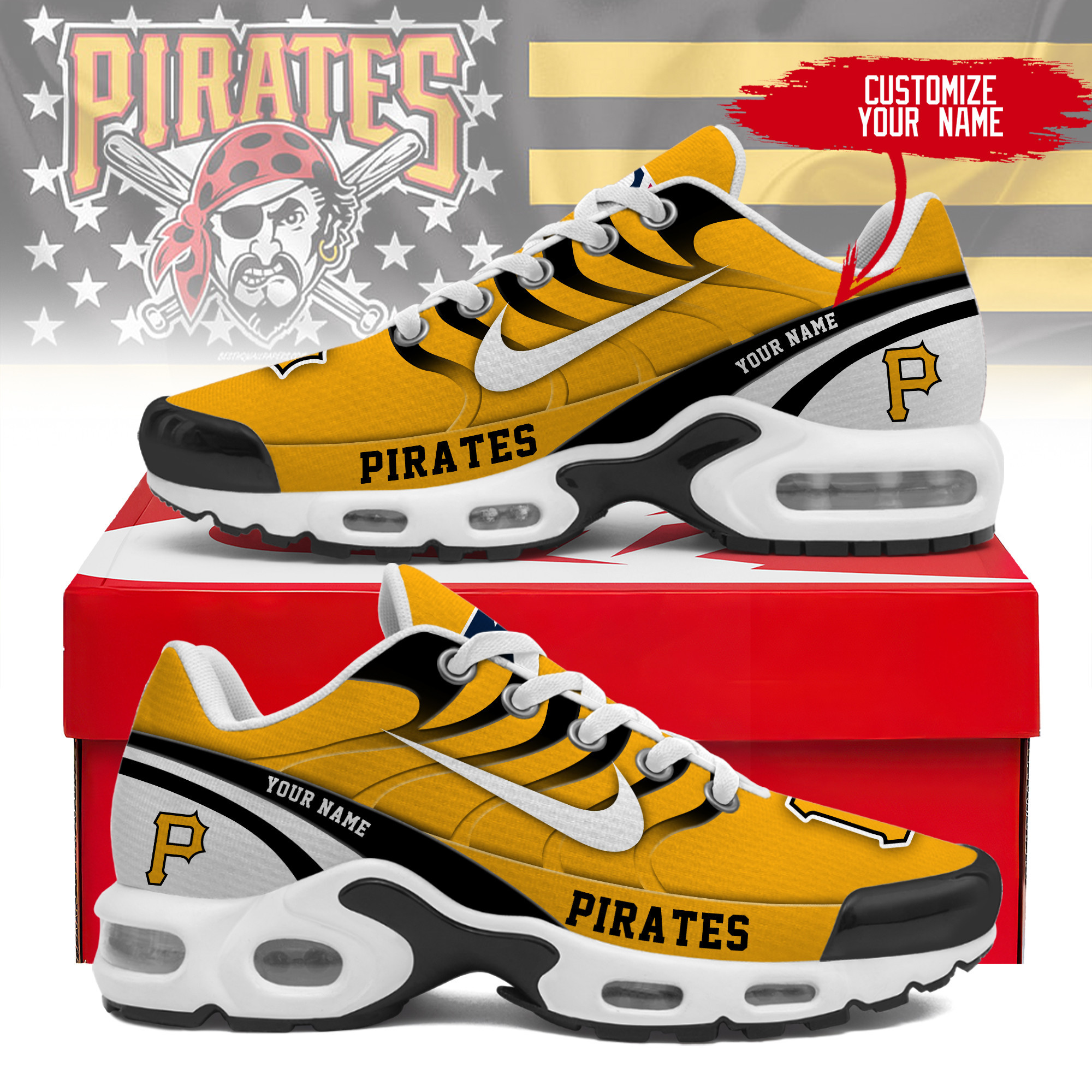 JWFancy Pittsburgh Pirates TN Shoes Sneakers For Men And Women
