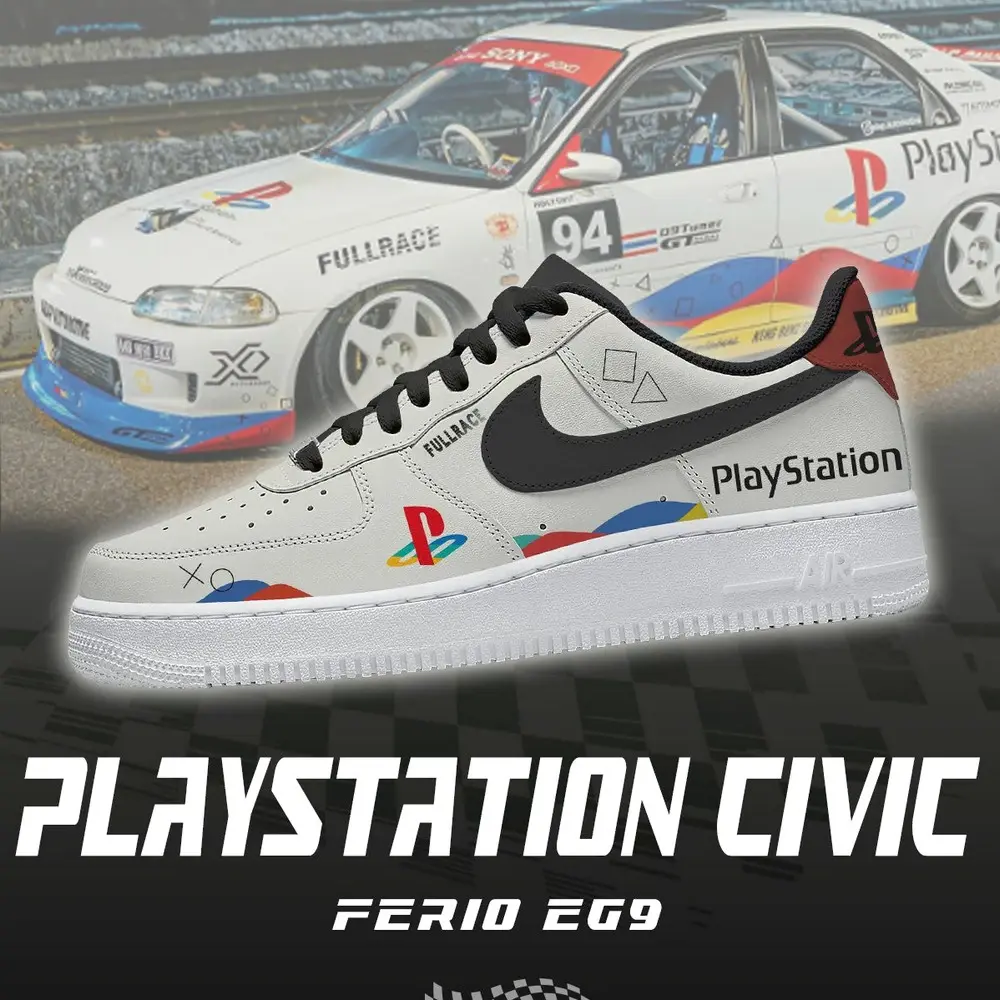 JWFancy Playstation Civic EG9 Air Low-Top Sneakers Shoes For Men And Women