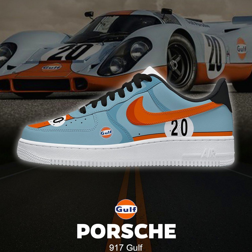 JWFancy Porsche 917 Gulf Air Low-Top Sneakers Shoes For Men And Women