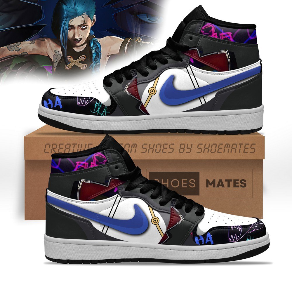 JWFancy Powder Jinx Arcane AJ1 High Sneakers Shoes For Men And Women