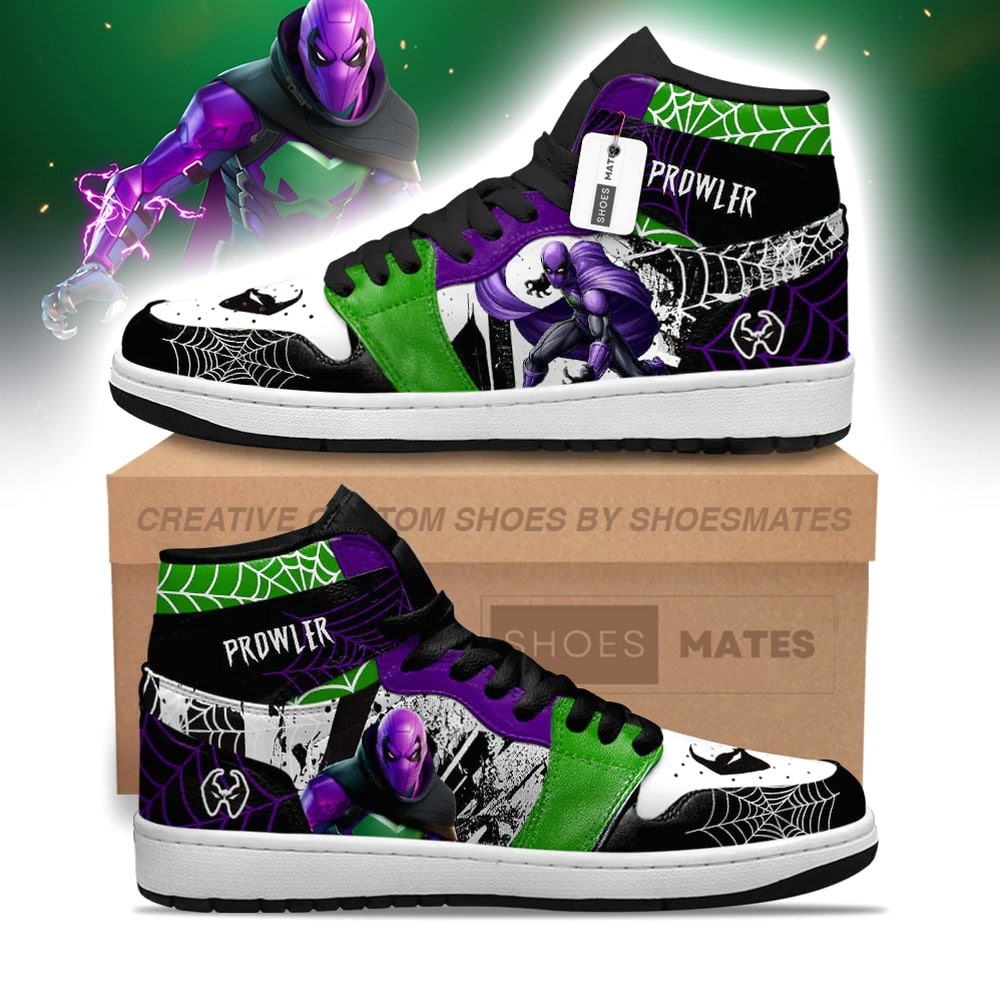 JWFancy Prowler Spider-Verse AJ1 High Sneakers Shoes For Men And Women