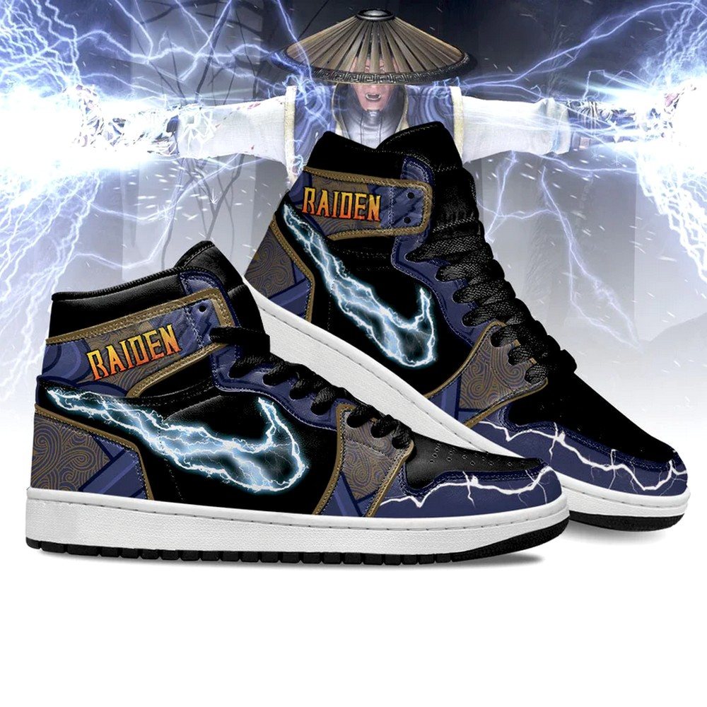 JWFancy Raiden Mortal Kombat AJ1 High Sneakers Shoes For Men And Women