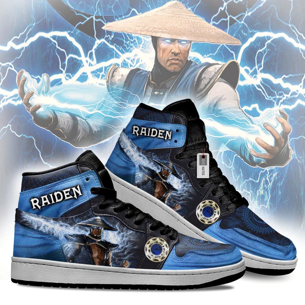 JWFancy Raiden Mortal Kombat AJ1 High Sneakers Shoes For Men And Women