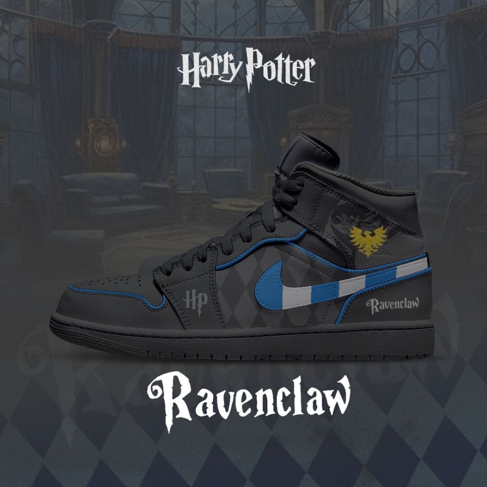 JWFancy Ravenclaw AJ1 High Sneakers Shoes For Men And Women