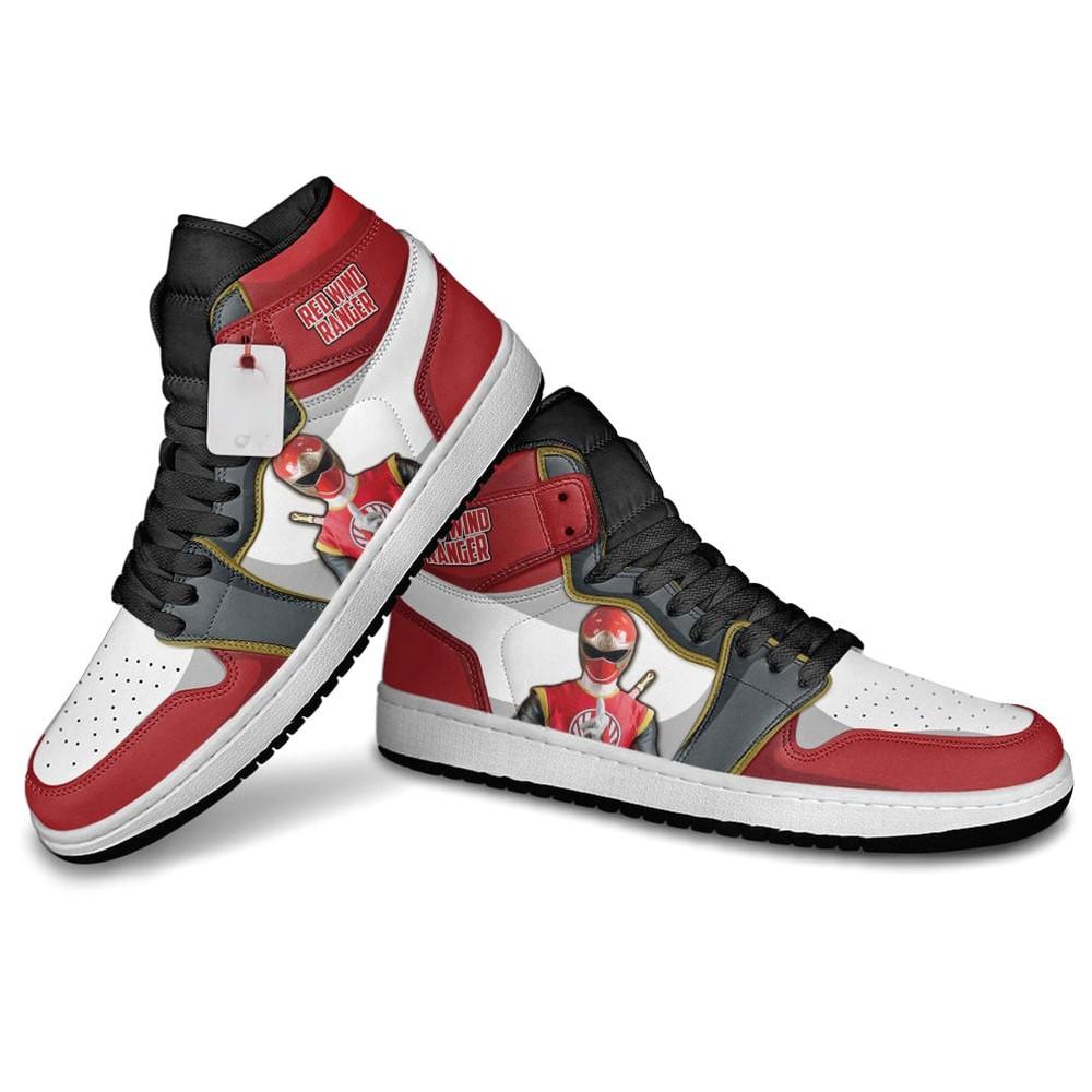 JWFancy Red Wind Ranger AJ1 High Sneakers Shoes For Men And Women