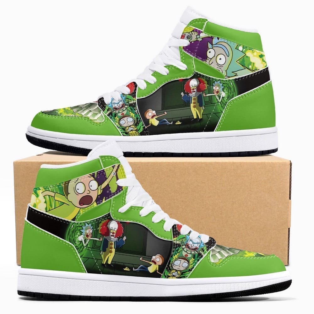 JWFancy Rick and Morty AJ1 High Sneakers Shoes For Men And Women