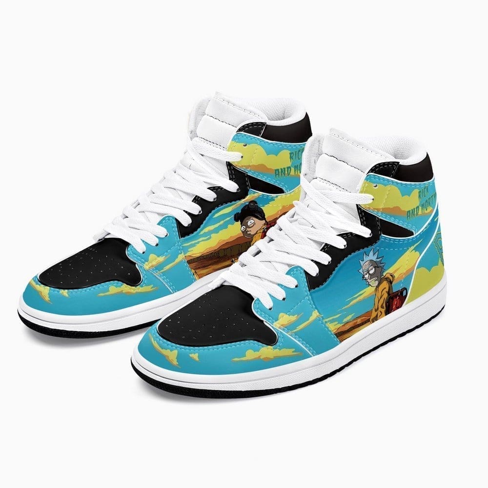 JWFancy Rick and Morty Crossover Breaking Bad AJ1 High Sneakers Shoes For Men And Women