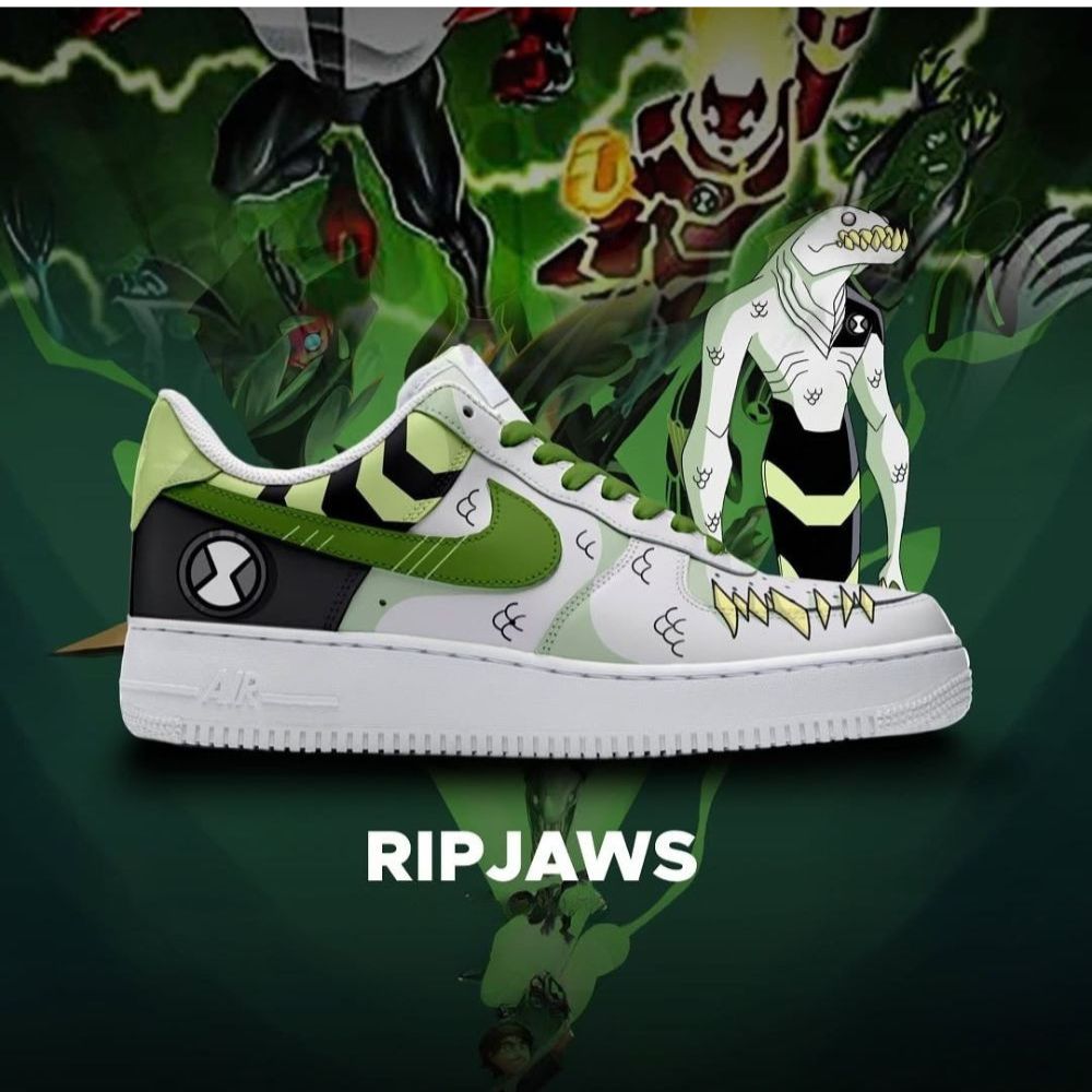 JWFancy Ripjaws Ben 10 Air Low-Top Sneakers Shoes For Men And Women