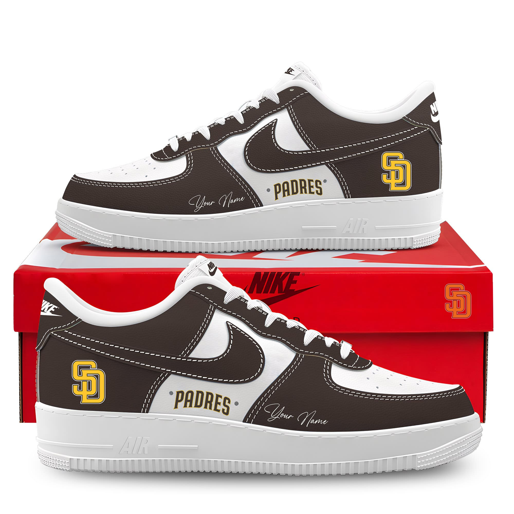 JWFancy San Diego Padres Air Low-Top Sneakers Shoes For Men And Women
