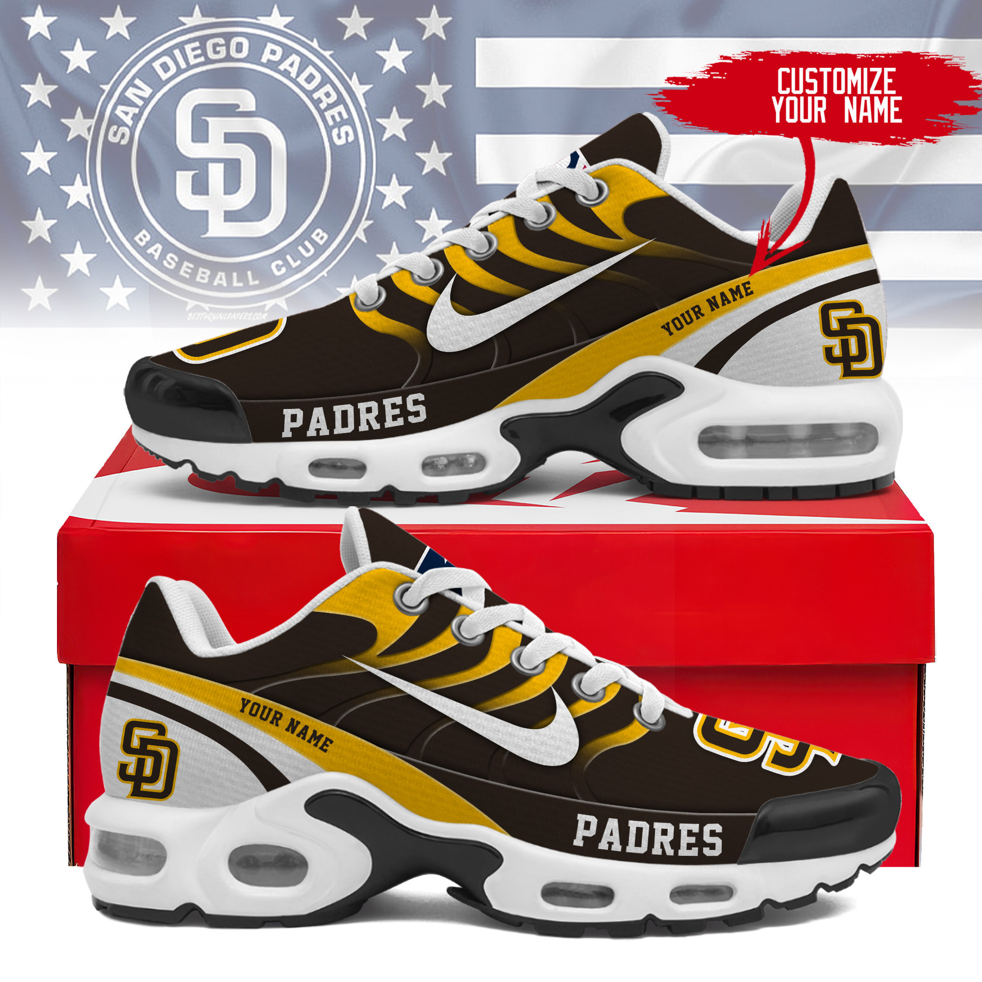 JWFancy San Diego Padres TN Shoes Sneakers For Men And Women