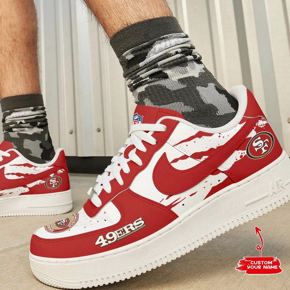 JWFancy San Francisco 49ers Version 11 Air Low-Top Sneakers Shoes For Men And Women
