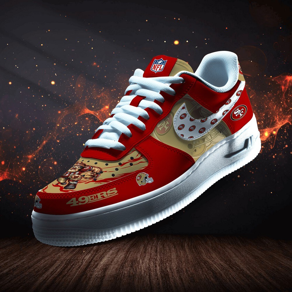 JWFancy San Francisco 49ers Version 4 Air Low-Top Sneakers Shoes For Men And Women
