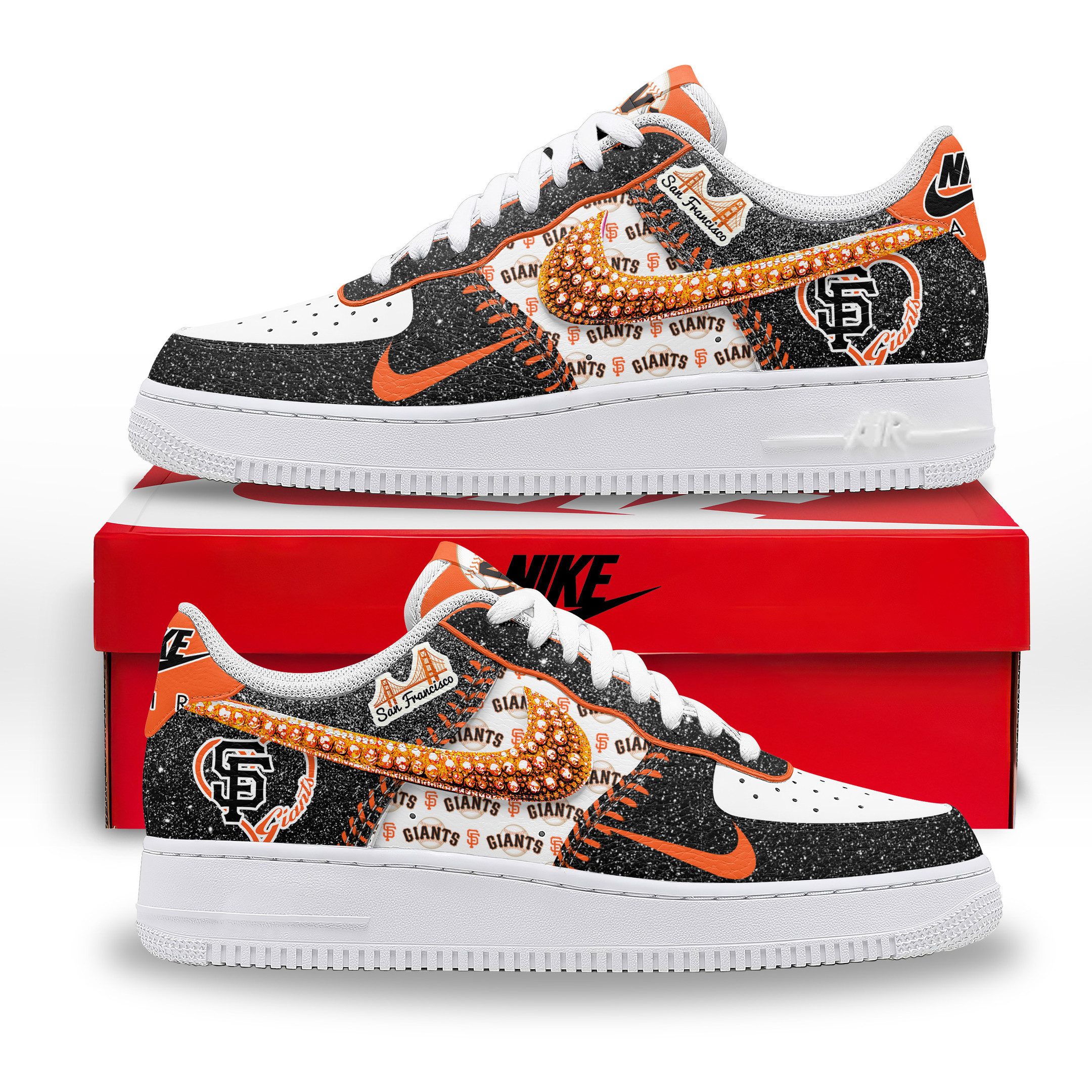 JWFancy San Francisco Giants Air Low-Top Sneakers Shoes For Men And Women