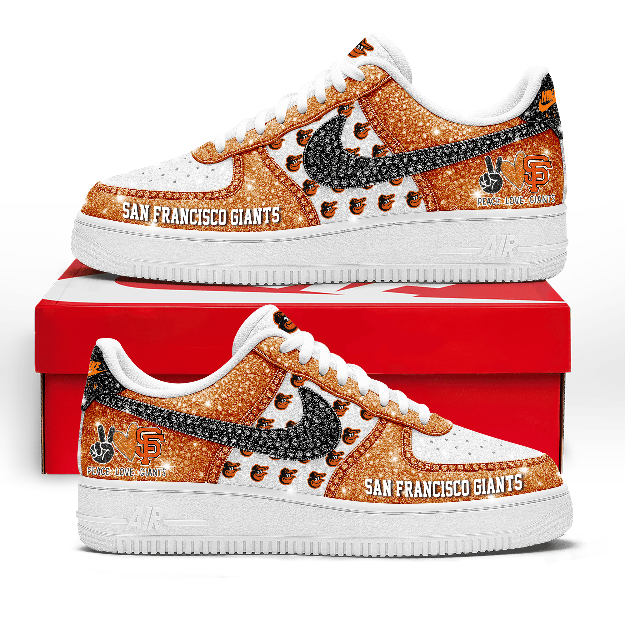 JWFancy San Francisco Giants Air Low-Top Sneakers Shoes For Men And Women