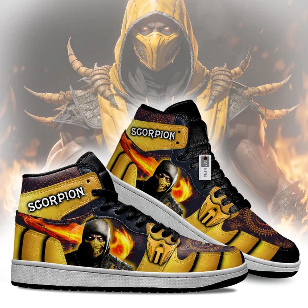 JWFancy Scorpion Mortal Kombat AJ1 High Sneakers Shoes For Men And Women