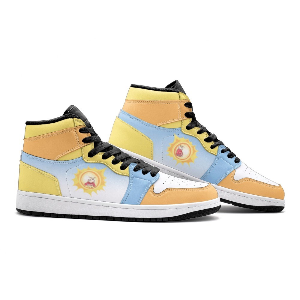 JWFancy Screaming Sun Rick And Morty AJ1 High Sneakers Shoes For Men And Women