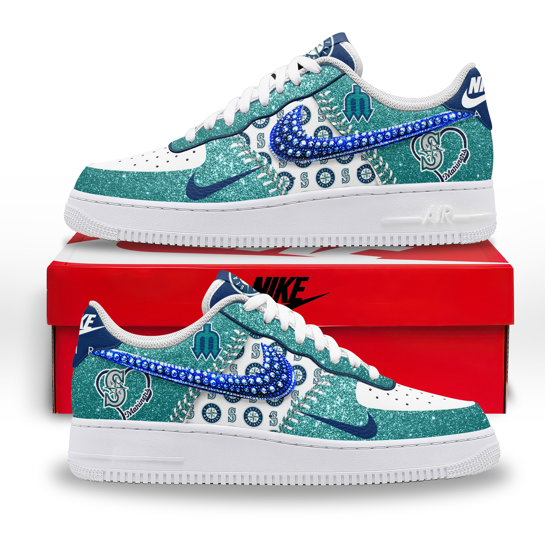JWFancy Seattle Mariners Air Low-Top Sneakers Shoes For Men And Women