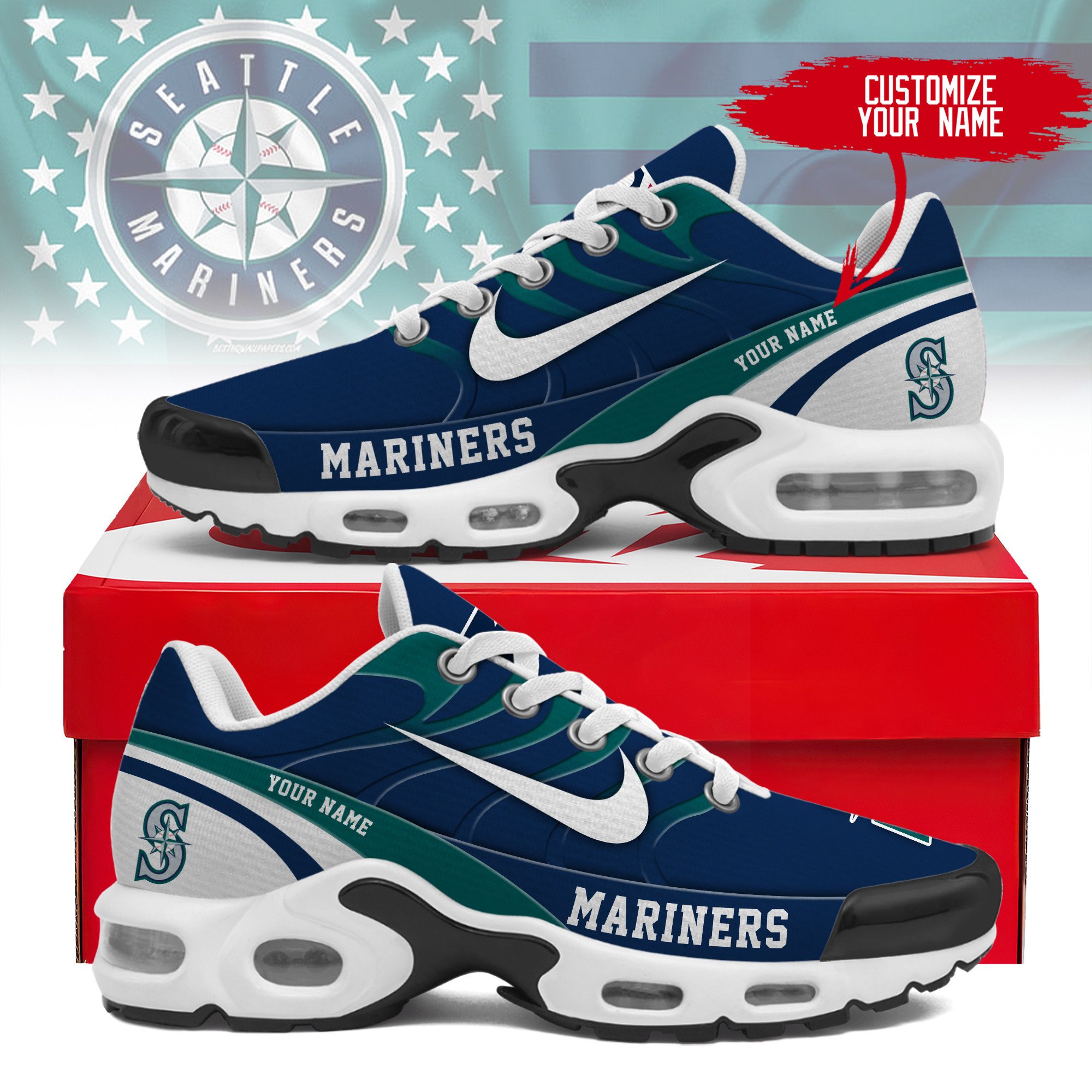 JWFancy Seattle Mariners TN Shoes Sneakers For Men And Women