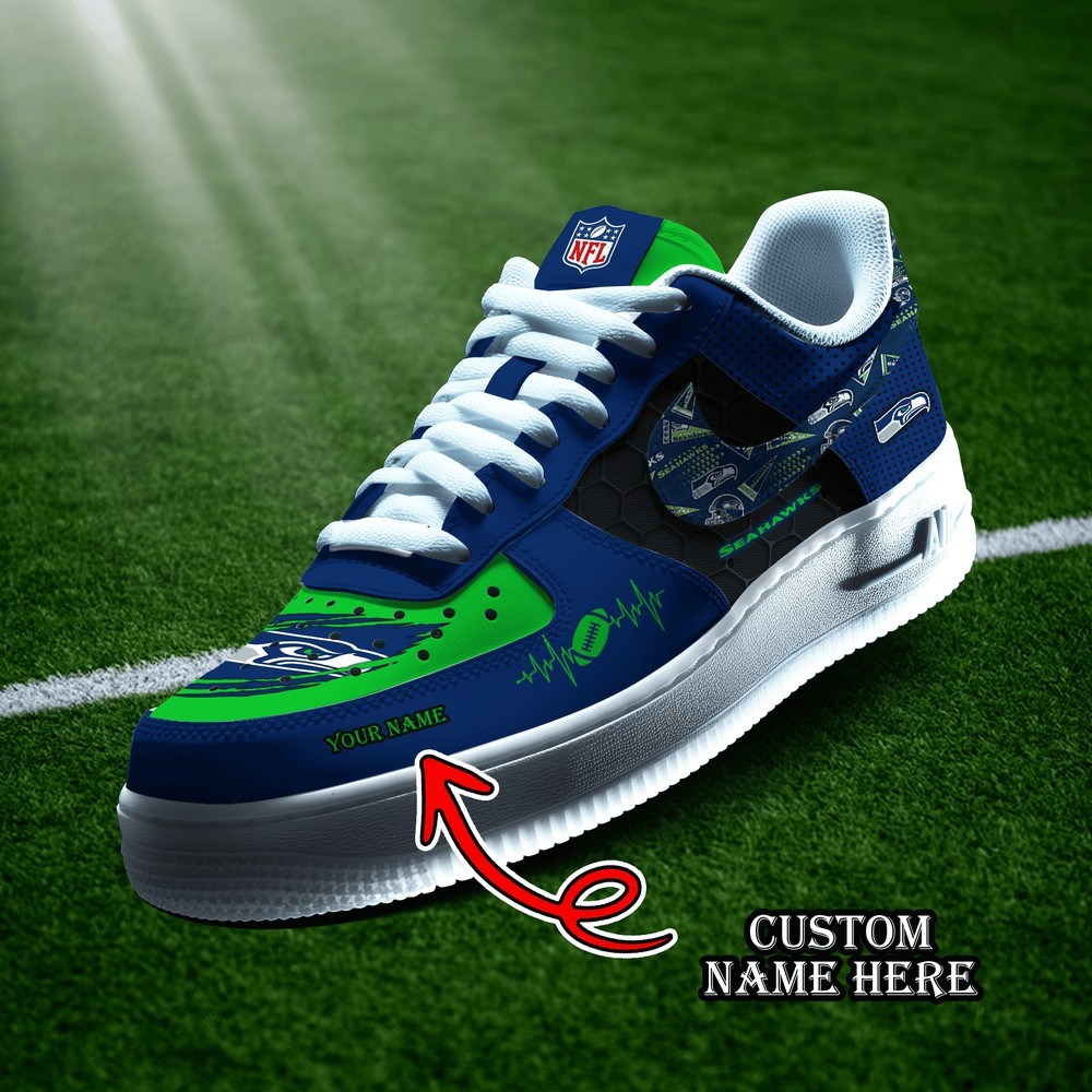 JWFancy Seattle Seahawks Version 7  Air Low-Top Sneakers Shoes For Men And Women