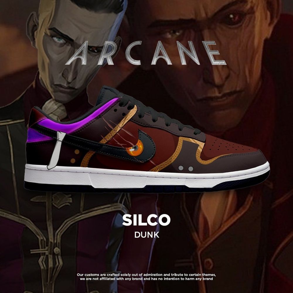 JWFancy Silco Arcane AJ1 Low Sneakers Shoes For Men And Women