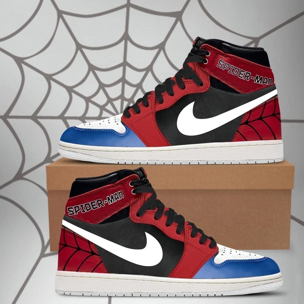 JWFancy Spider-Man AJ1 High Sneakers Shoes For Men And Women
