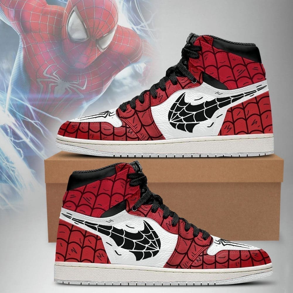 JWFancy Spider-Man Andrew AJ1 High Sneakers Shoes For Men And Women
