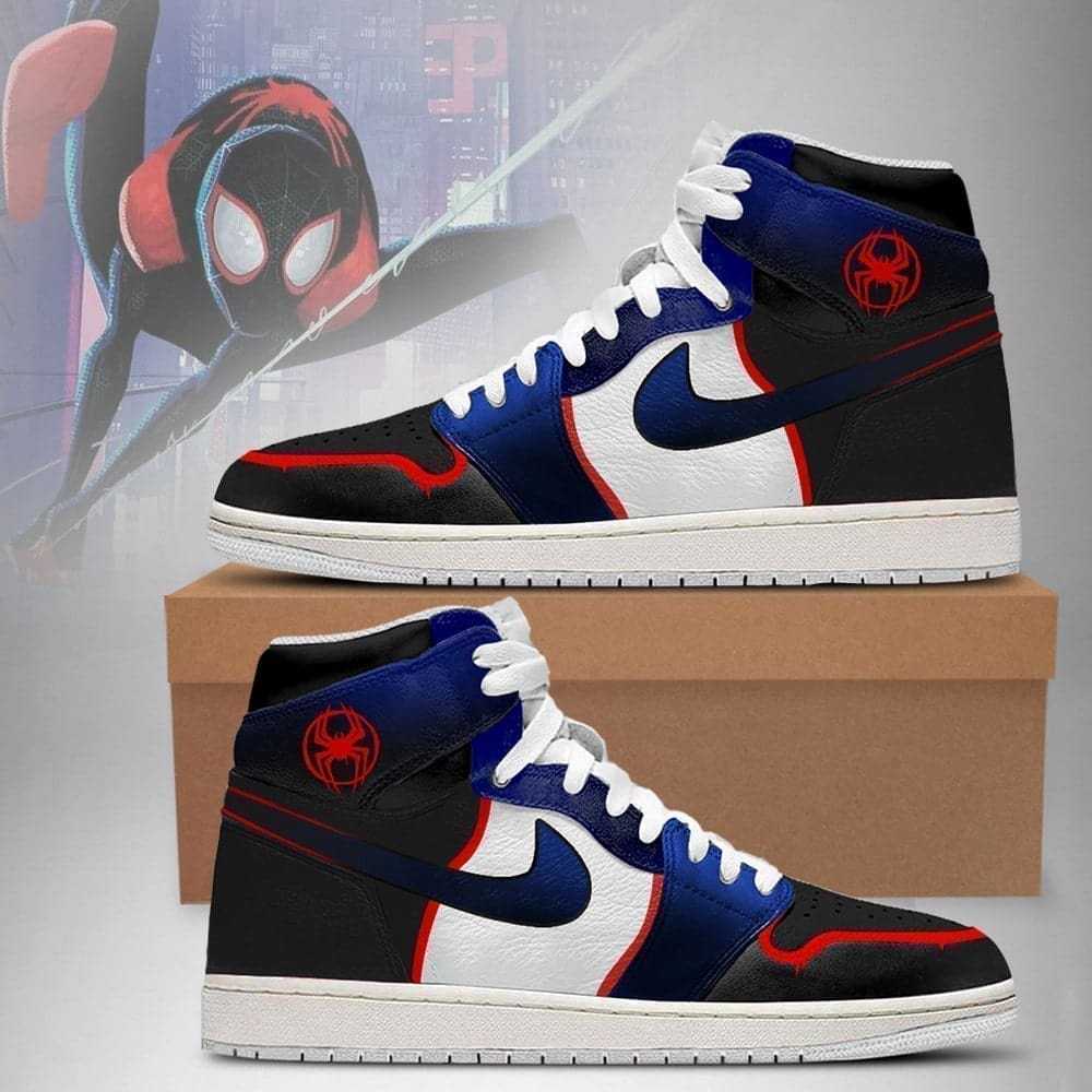 JWFancy Spider-Man Miles Morales AJ1 High Sneakers Shoes For Men And Women