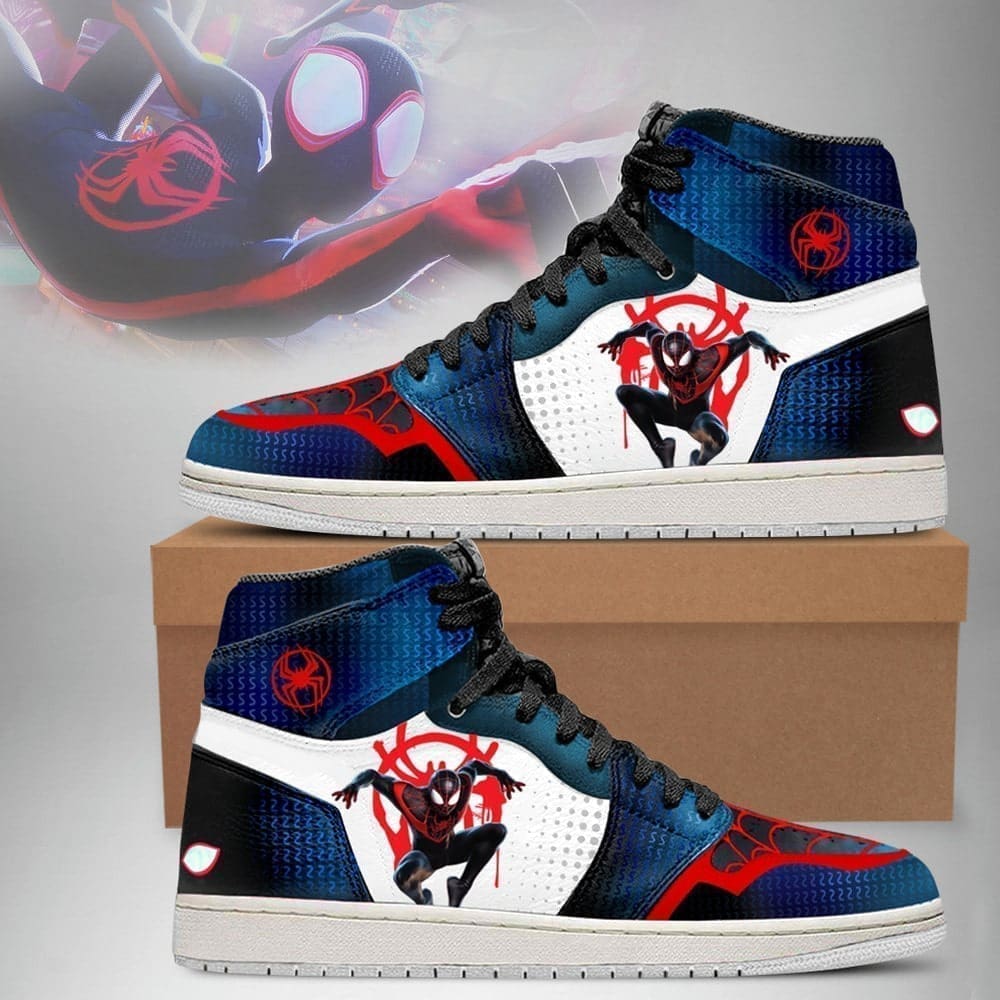 JWFancy Spider-Man Miles Morales AJ1 High Sneakers Shoes For Men And Women