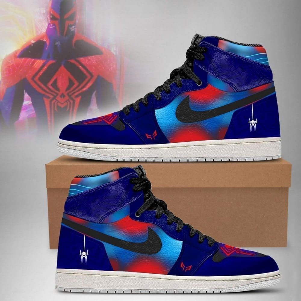 JWFancy Spider-Man Verse Spider 2099 AJ1 High Sneakers Shoes For Men And Women