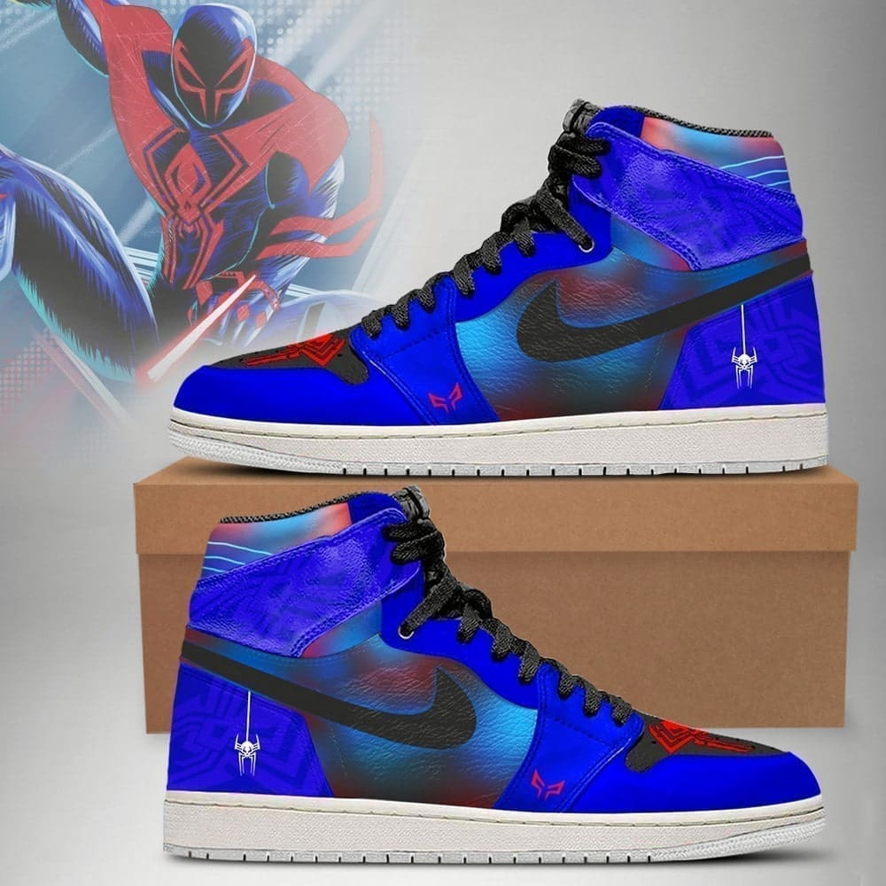 JWFancy Spider-Man Verse Spider 2100 AJ1 High Sneakers Shoes For Men And Women