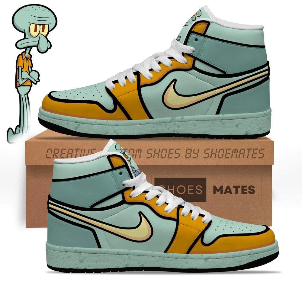 JWFancy Squidward AJ1 High Sneakers Shoes For Men And Women