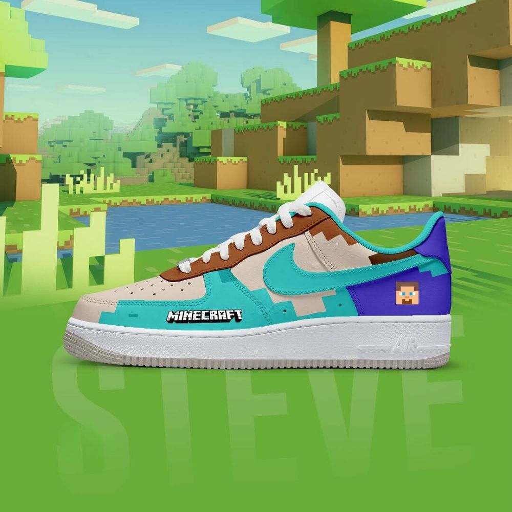 JWFancy Steve Minecraft Air Low-Top Sneakers Shoes For Men And Women