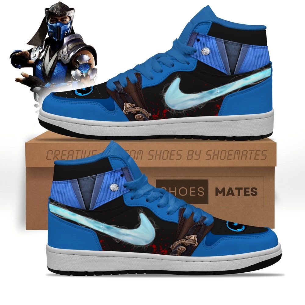 JWFancy Sub-Zero Mortal Kombat AJ1 High Sneakers Shoes For Men And Women