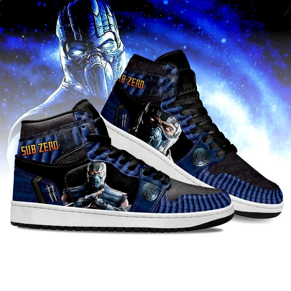 JWFancy Sub-zero Mortal Kombat Version 2 AJ1 High Sneakers Shoes For Men And Women