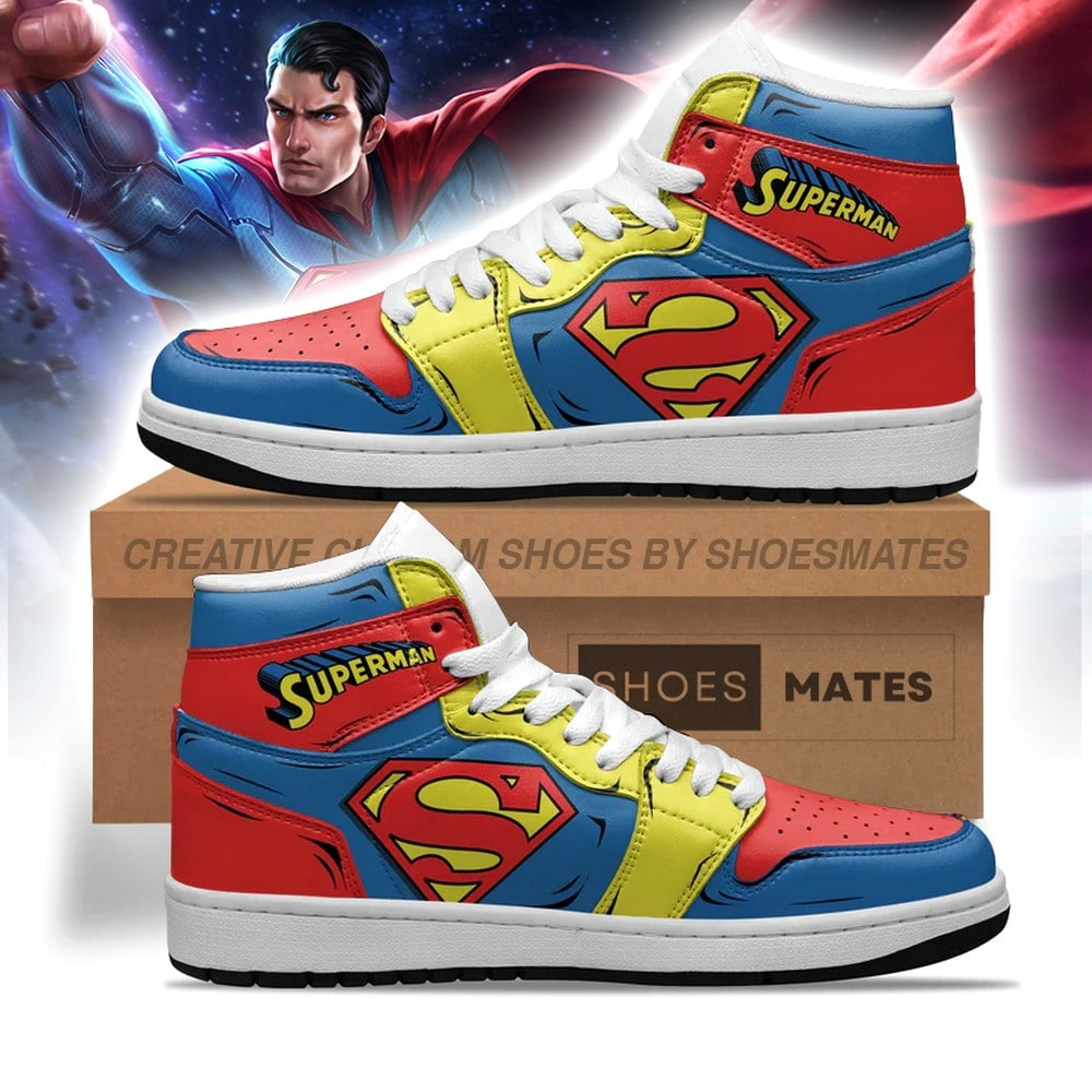 JWFancy Superman AJ1 High Sneakers Shoes For Men And Women