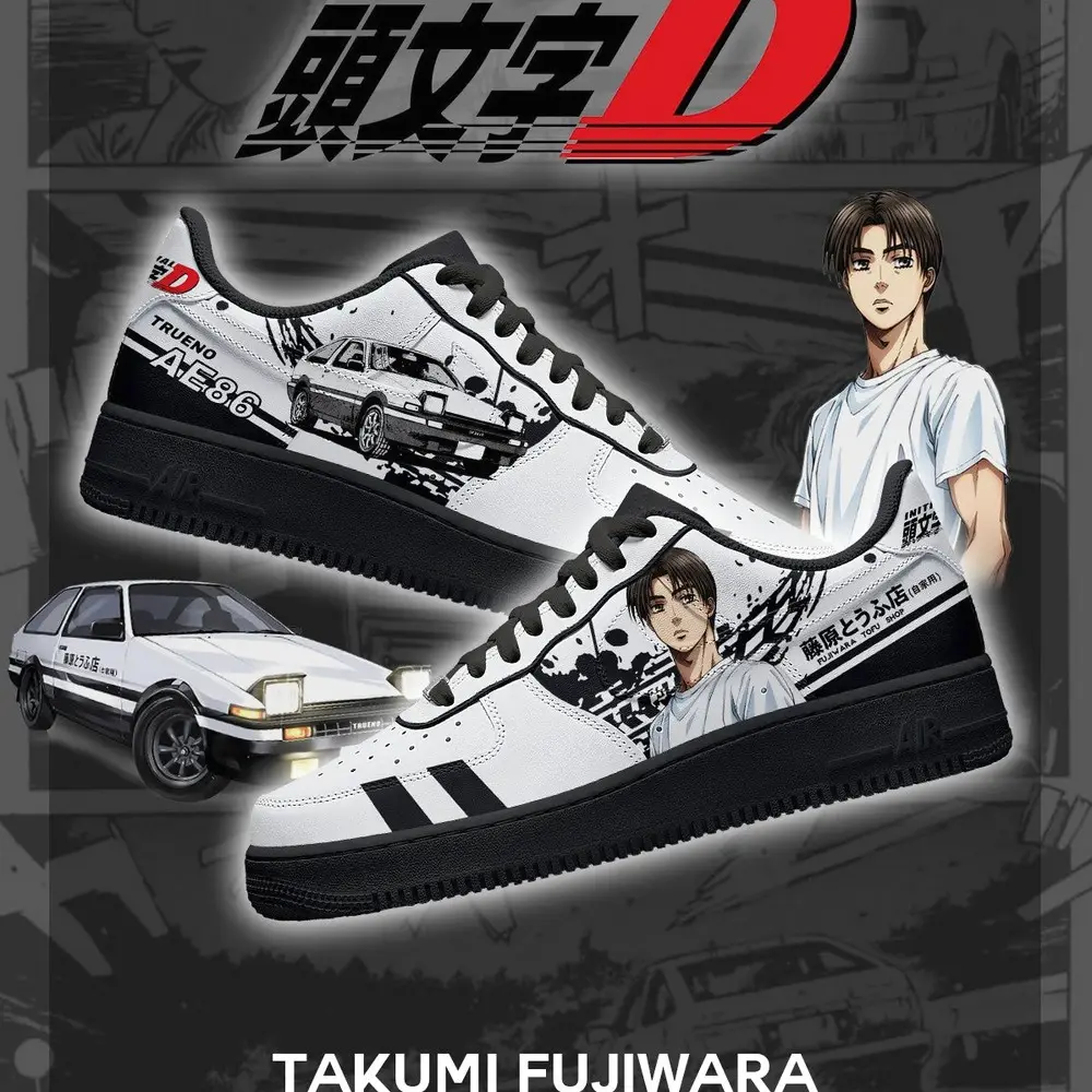 JWFancy Takumi Fujiwara V.1 Initial Air Low-Top Sneakers Shoes For Men And Women