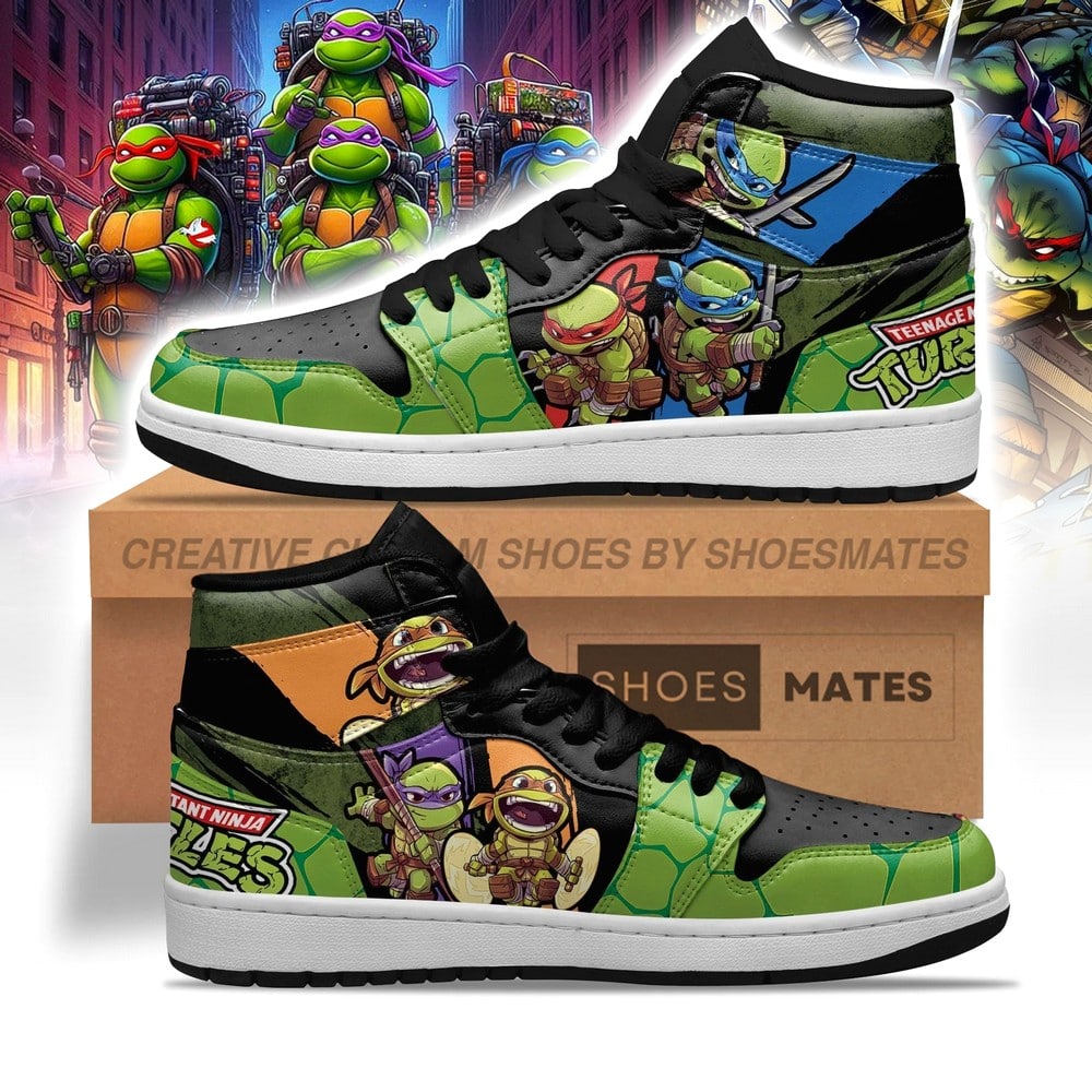 JWFancy Teenage Mutant Ninja Turtles 2 AJ1 High Sneakers Shoes For Men And Women