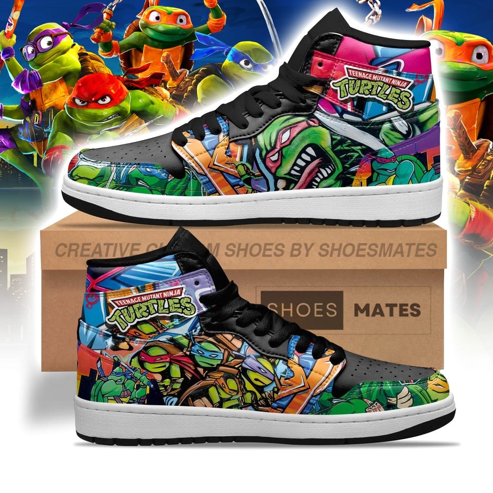 JWFancy Teenage Mutant Ninja Turtles AJ1 High Sneakers Shoes For Men And Women
