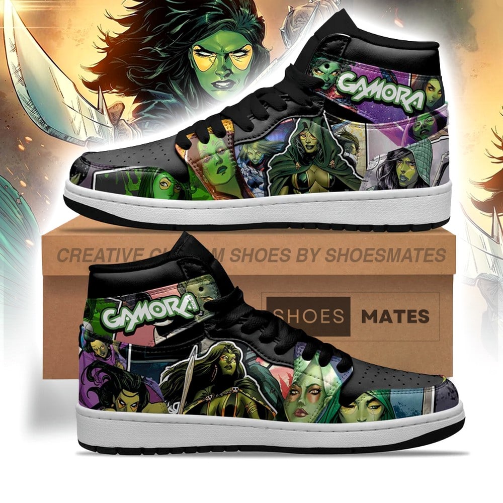 JWFancy The Avengers Gamora AJ1 High Sneakers Shoes For Men And Women